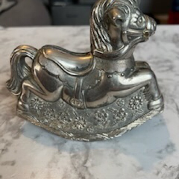 Vintage Rocking Horse Coin Piggy Bank Leonard Made In Italy Silver Plated 1970s - Picture 5 of 9